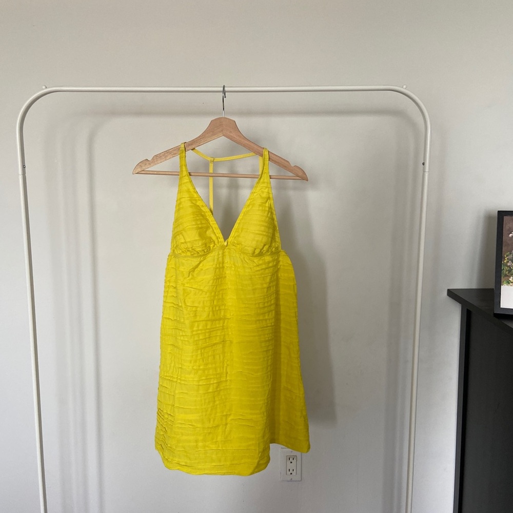 Neiman Marcus Yellow Summer Mini Dress